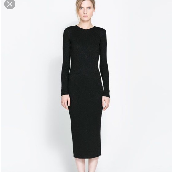 long sweater dress zara